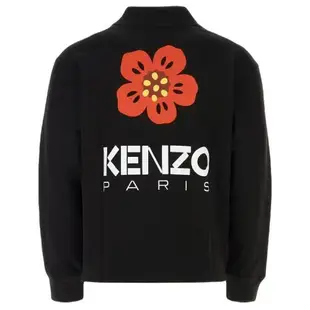 【KENZO】秋冬新款 男款 BOKE FLOWER 厚款V領純棉外套-黑色(M號) FD55SW4464ME 99J