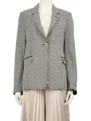 Black & White Wool Check Jacket