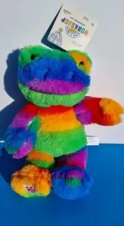 BUILD A BEAR Rainbow Frog SMALL FRYS Buddies Smallfrys PLUSH 28cm BNWT