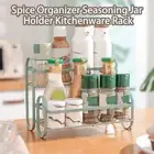 Seasoning Jar Holder Hollow Out Storing Kitchen Worktop Standing Cooking