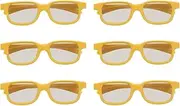 GETAJGHSD 6-Pack Plastic 3D Glasses for Boys and Girls Theater 3D Eyewear Portable Immersive Cinema Experience Comfortable for Long Use Versatile for Home School Parties