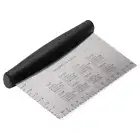 Dough Scraper Stainless Steel Measurements Cutter Chopper Pizza Griddle Large