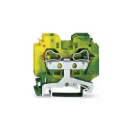 A●5pcs WAGO 284-107 ​2-Conductor Ground Terminal Block 10mm² Green-Yellow ​New