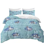 Snowflakes Winter Owl Penguin Pattern Quilt Cover