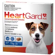 Heartgard Plus 0-11kg Dogs Wormer Treatment & Control Blue 6 Chews