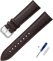 [WUTONGMU] Leather Strap Lychee pattern Leather Watchband 14 16 18 20 22 24mm High Quality Watch Band Pink Black Red