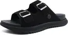 NIB SZ 10 ONCAI Men Sandals Arch Support Beach Slides Buckle Straps BLACK