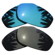 Black&Ice Blue Polarized Replacement Lenses for-Costa Del Mar Fathom