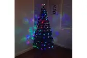 Christmas Tree Artificial Fibre Optic Tree 180cm 6ft LED Light Animated Light Up Tree Decoration