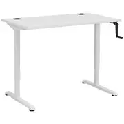 Matrix Manual Height Adjustable 1200mm Desk White/White