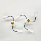 Adjustable White E27 Base Light Socket Splitter LED Bulbs Holder Converter _we