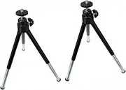 QUMIIRITY 2PCS Telescopic Mini Phone Tripod Desktop Holder for Smartphones and Digital Cameras Compact Photography Stand for Personal and Professional Use Black
