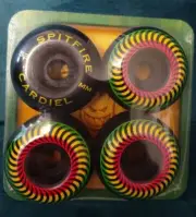 RARE NOS John Cardiel Spitfire RASTA SET 99a 53mm Wheels w/ Rolling Tray