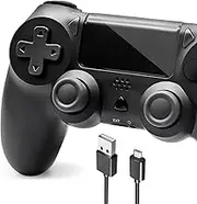 Wireless Controller for PS-4, Controller Wireless for PS-4/Pro/Slim/PC, Bluetooth Gamepad Joystick with Dual Vibration Touch Panel Six-Axis Upgraded 3.5mm Audio Jack Ergonomic Controller