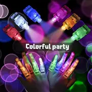 Kids LED Finger Lights Birthday Party Supplies Assorted Rave Laser Toys 6 Colors 30/50/60 Pieces
