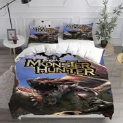 v5511 Bed Sheets Cosplay Monster Hunter Duvet Cover Bedding Set Pillowcase Bed Sheets IU5511