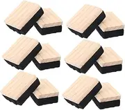 JEWEDECO 12Pcs Chalkboard Erasers Reusable Dry Erase Erasers for Classroom Office and Home Compact Design for Lightweight Dust Reducing and Safe for Chalkboards