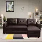 L-Shaped Sectional Sleeper Sofa W/USB Ports Pull-Out Bed Free Shipping