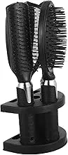 1 Set Vintage Makeup Mirror with Plastic Hair Combs Rack Elegant Barbershop Tool for Organized Space and Classic Aesthetic for Grooming and Decoration
