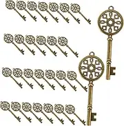 SHOWERORO 30pcs DIY Jewelry Charms Vintage Keychain Metal Pendants for Car Earrings Decorations