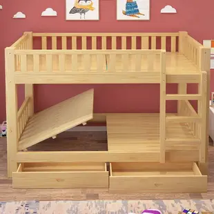 實木兒童高低床子母床上下鋪床二層宿舍床子母床成人兒童床雙層床
