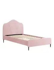 [Artiss] Olan Bed Frame King Single Size in Velvet Pink