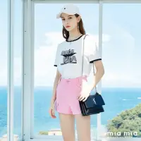 在飛比找momo購物網優惠-【mia mia】MIA MIA撞色燙鑽短袖T恤