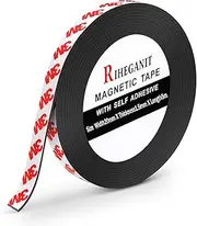 RIHEGANIT 3M Magnetic Strip Rolls - 20mm W x 5m L Strong Magnet With Adhesive Backing, Multipurpose Flexible Rubber