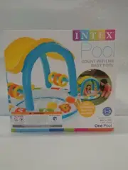 Intex Count With Me Baby Swimming Pool Shade Inflated Floor Play Rings Squeakers