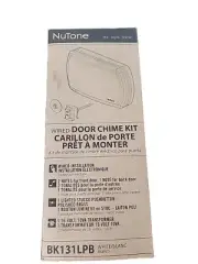 Nutone BK131LPB Brass Lighted Wired Push Button Doorbell Chime Kit