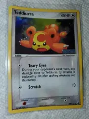 Teddiursa - 77/115 - Common Reverse Holo Near Mint Ex Unseen Forces