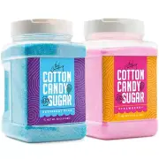 The Candery Cotton Candy Floss Sugar (2-Pack) Includes | Raspberry Blue and S...