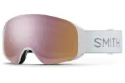 Smith 4D Mag S Snow Goggles White Chunky Knit Everyday Rose Gold Mirror Lens New