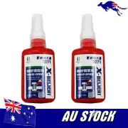 2 x Thread locker Screw Adhesive Glue - High Strength, Red