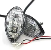 Motorcycle Indicators Flowing Turn Signal Lights Pair Motorcycle Turn Signal Lights Eagle Eyes Indicators Amber Lamp UN&IVE&RSAL for Ho&nd&a