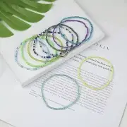 24 Beaded Anklets Boho Elastic Set Colorful Cute Gifts Party Favors