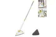 360 Triangle Mop Rotatable Adjustable Mop Floor Wall Cleaning Car Tool 2 Pads