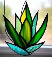 AGAVE Stained Glass Plant CACTUS ALOE VERA SUCCULENT GARDEN LOVERS SUNCATCHER