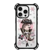 iPhone 16 Pro Bounce Case MagSafe Compatible Winter Haul Brunette Girl with Shopping Bags by Nature Magick