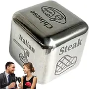 Food Dice,Couples Decision Dice Date Night Games - Him Her Date Night Idea Romantic Meal Food Decider for New Year Valentine's Day