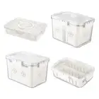 Fruit Containers for Fridge Large Capacity with Handle Leakproof Fridge