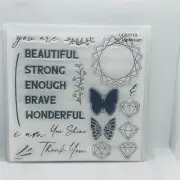 Close To My Heart (CTMH) CC52113 You Are Enough Acrylic Stamp Set. K