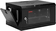 6U Network Rack,Wall Mount Server Cabinet,Home Network Cabinet,Office IT Rack Enclosure,for Server Network Switch,Include 1U Shelves with Lock Glass Door Removable Side Panels Ventilate 15.5*20" Deep
