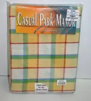 Casual Park Manor Tablecloth ~ Westfield Plaid ~ 52" x 52" Square **NEW**