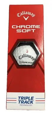 Callaway Chrome Soft Golf Balls pak of 3 - "Top Of The Rock" Logo Branded - NEW