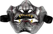 Vaguelly Japanese Mask Tengu Mask Devil Demon Samurai Prajna Props Masquerade Mask Prajna Costume Cosplay Party Supplies Silver