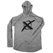 Dead Center Archery Products Next Level X Logo Hoodie Gray