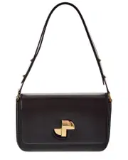 PATOU Le Lock Leather Shoulder Bag