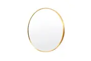 Wall Mirror Round Aluminum Frame Bathroom 70cm GOLD