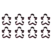 8x R&M Gingerbread Man Cookie Cutter Polyresin Coated Steel Mould 12.75cm BRN
